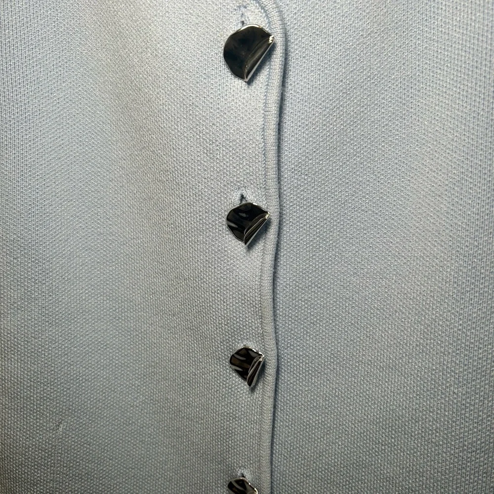 Zara Plain Knit Corset Top Blue M - Picture 4 of 6